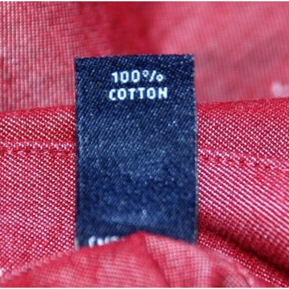 Tommy Hilfiger Men's Maroon Shirt Size 15.5 32/33 Button Up Collar LS Cotton - Picture 7 of 7